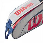 Wilson Junior 3 Pack Racketbag Grey Eqt / Red