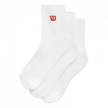 Wilson Quarter-Top Socks 3P Bright White