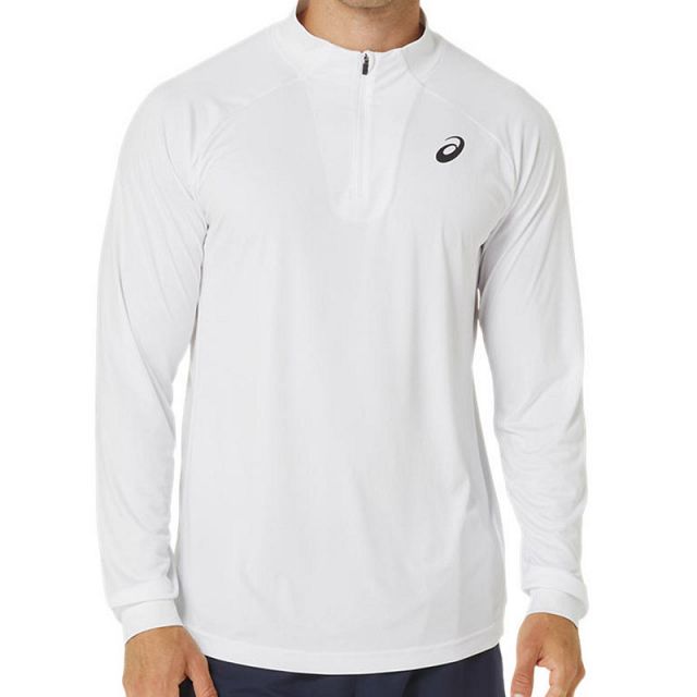 ASICS Court LS 1/2 Zip Top Brilliant White