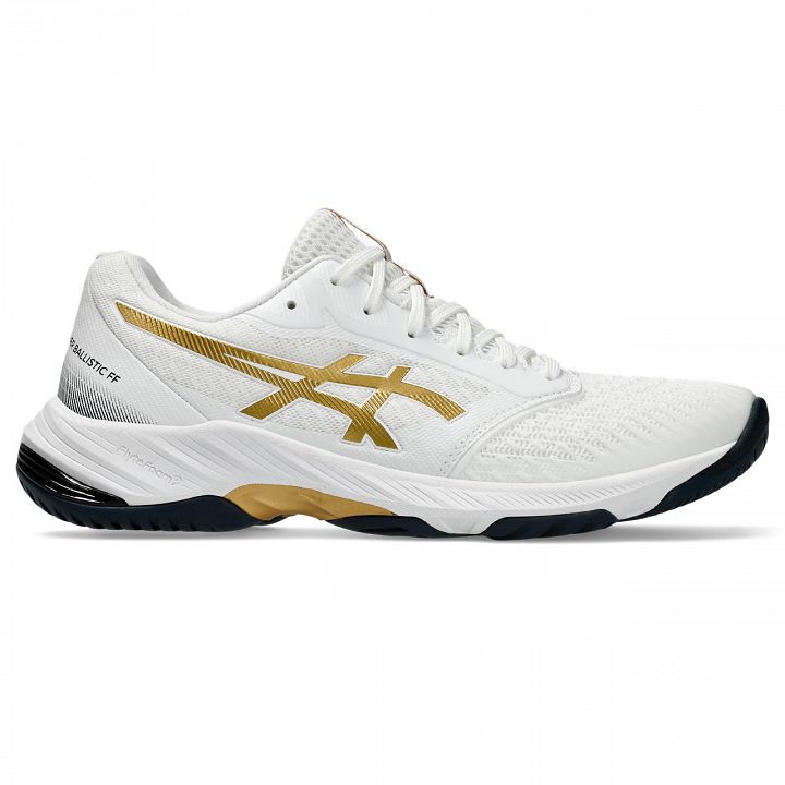 ASICS Netburner Ballistic FF 3 White / Pure Gold