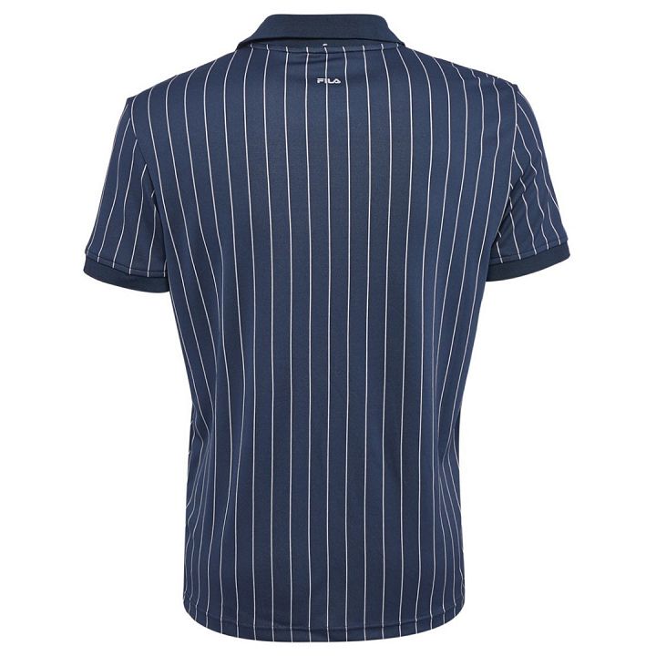 FILA Stripes Polo Peacoat Blue / White