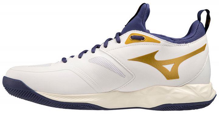 Mizuno Wave Dimension White / Blue Ribbon / Gold